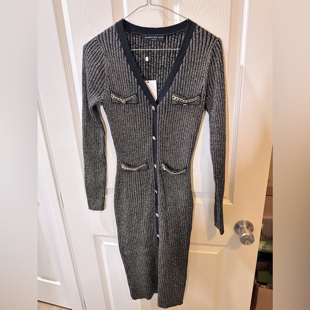 Generation love fitted ribbed dress size XS sample piece not sold anywhere. NWT